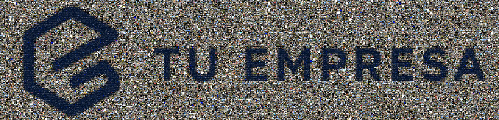 Company logo mosaic made from participant photos