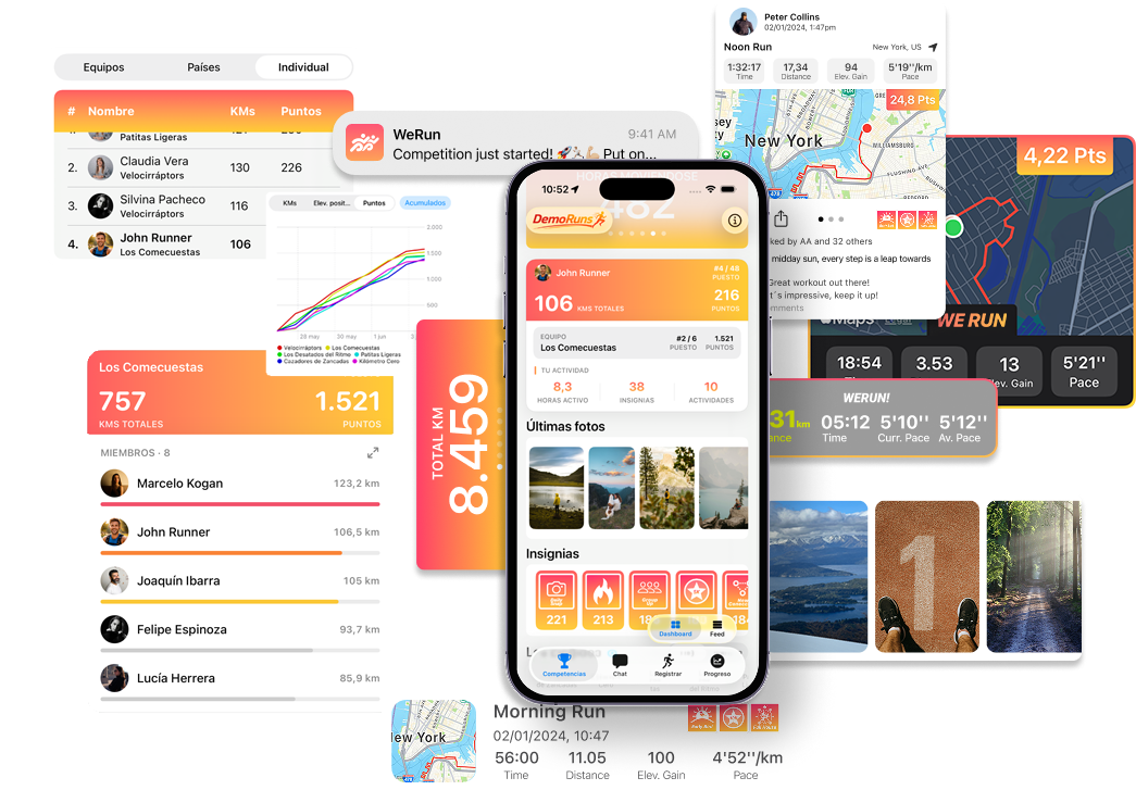 WeRun app on a phone